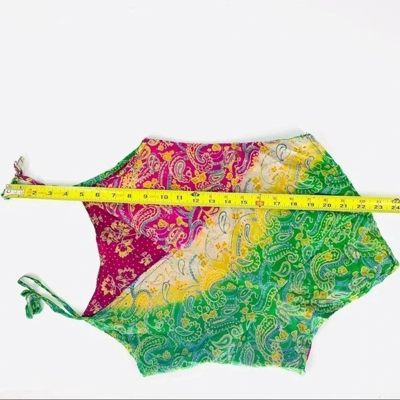 Upcycled boho sari silk tank top - Picture 4 of 7